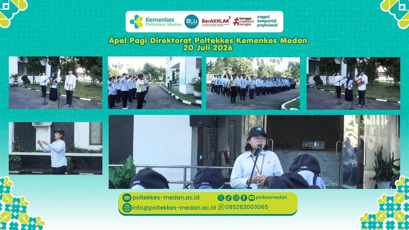 Apel pagi Poltekkes Kemenkes Medan Senin, 20 Juli 2026